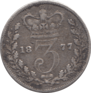 1877 THREEPENCE ( FINE ) - THREEPENCE - Cambridgeshire Coins