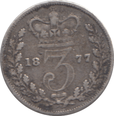 1877 THREEPENCE ( FINE ) - THREEPENCE - Cambridgeshire Coins