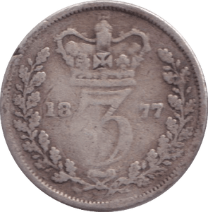 1877 THREEPENCE ( FINE ) - THREEPENCE - Cambridgeshire Coins