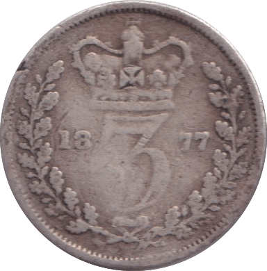 1877 THREEPENCE ( FINE ) - THREEPENCE - Cambridgeshire Coins