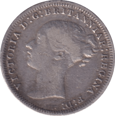 1877 THREEPENCE ( VF ) - Three Half Pence - Cambridgeshire Coins