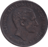 1878 10 CENTS SPAIN - WORLD COINS - Cambridgeshire Coins