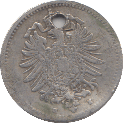1878 50 PFENNIG GERMANY HOLED - WORLD COINS - Cambridgeshire Coins