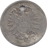 1878 50 PFENNIG GERMANY HOLED - WORLD COINS - Cambridgeshire Coins