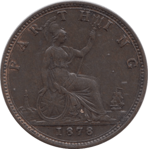 1878 FARTHING ( AUNC ) - Farthing - Cambridgeshire Coins