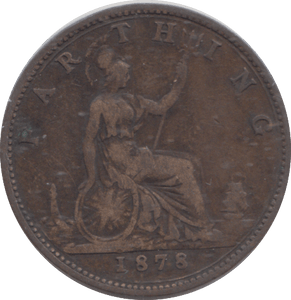 1878 FARTHING ( GF ) - FARTHING - Cambridgeshire Coins