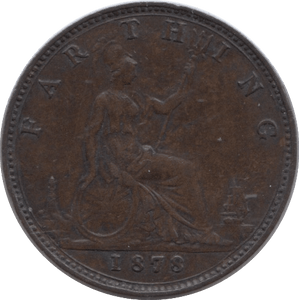 1878 FARTHING ( GVF ) - Farthing - Cambridgeshire Coins