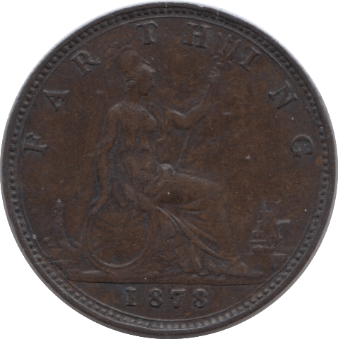 1878 FARTHING ( GVF ) - Farthing - Cambridgeshire Coins