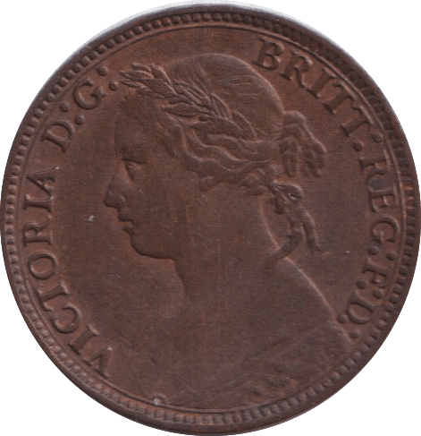 1878 FARTHING ( GVF ) - FARTHING - Cambridgeshire Coins