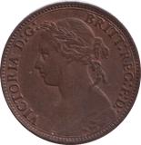 1878 FARTHING ( GVF ) - FARTHING - Cambridgeshire Coins