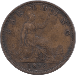 1878 FARTHING ( GVF ) - Farthing - Cambridgeshire Coins