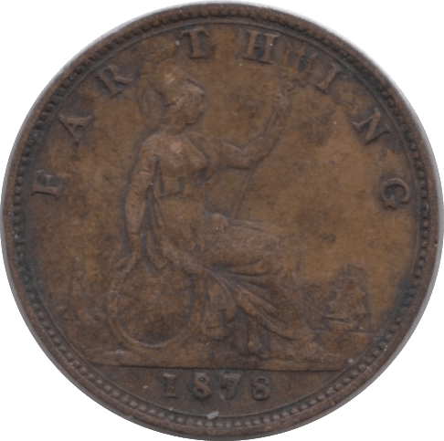 1878 FARTHING ( GVF ) - Farthing - Cambridgeshire Coins