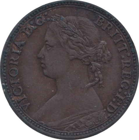 1878 FARTHING ( GVF ) - FARTHING - Cambridgeshire Coins