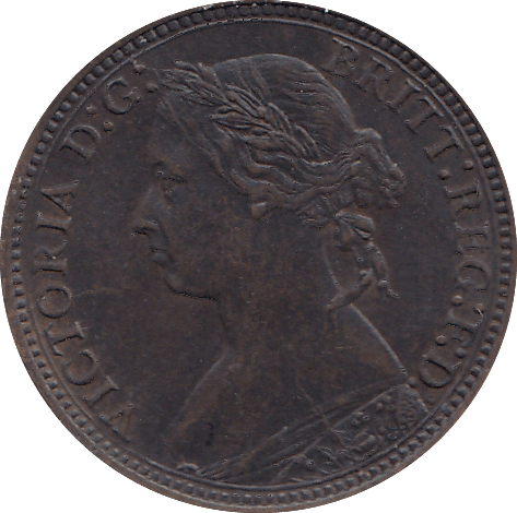 1878 FARTHING ( UNC ) - FARTHING - Cambridgeshire Coins