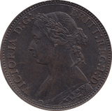 1878 FARTHING ( UNC ) - FARTHING - Cambridgeshire Coins