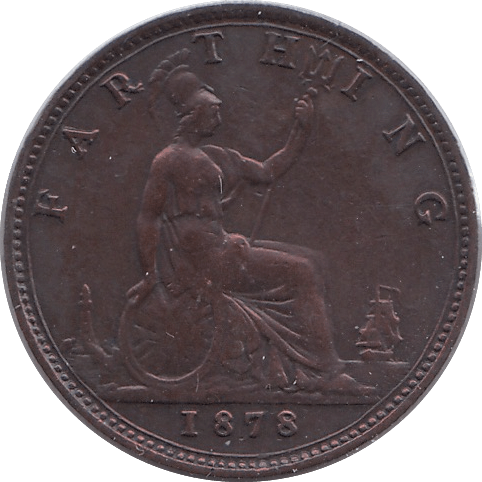 1878 FARTHING ( VF ) - Farthing - Cambridgeshire Coins