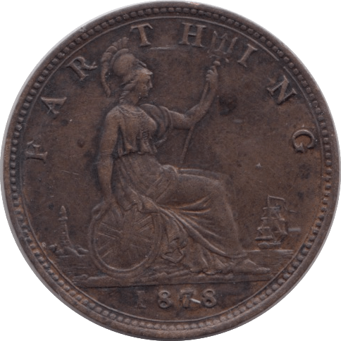 1878 FARTHING ( VF ) - Farthing - Cambridgeshire Coins