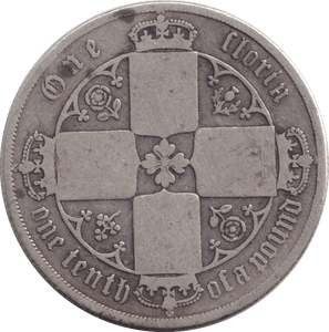 1878 FLORIN ( NF ) DIE 44 - WORLD COINS - Cambridgeshire Coins