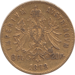 1878 GOLD 20 FRANCS HUNGARY - Gold World Coins - Cambridgeshire Coins