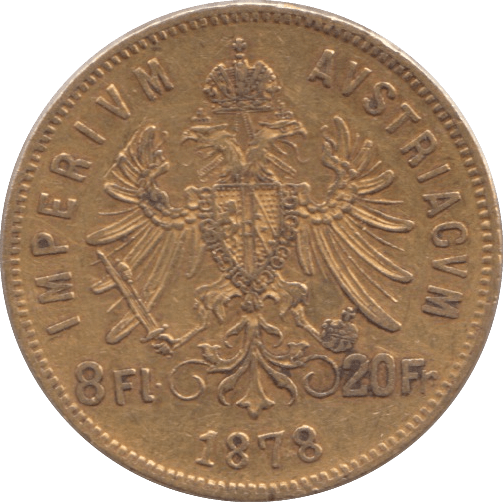 1878 GOLD 20 FRANCS HUNGARY - Gold World Coins - Cambridgeshire Coins