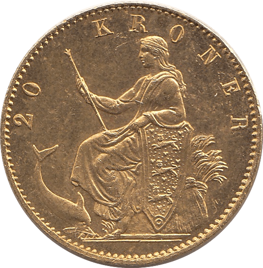 1878 GOLD 20 KRONER DENMARK - GOLD WORLD COINS - Cambridgeshire Coins