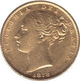 1878 GOLD SOVEREIGN ( EF ) SYDNEY MINT 3 - SOVEREIGN - Cambridgeshire Coins