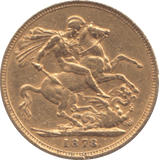 1878 GOLD SOVEREIGN ( GVF ) MELBOURNE MINT - SOVEREIGN - Cambridgeshire Coins