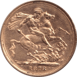 1878 GOLD SOVEREIGN ( UNC ) - SOVEREIGN - Cambridgeshire Coins