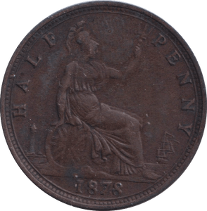 1878 HALF PENNY ( VF ) - HALFPENNY - Cambridgeshire Coins