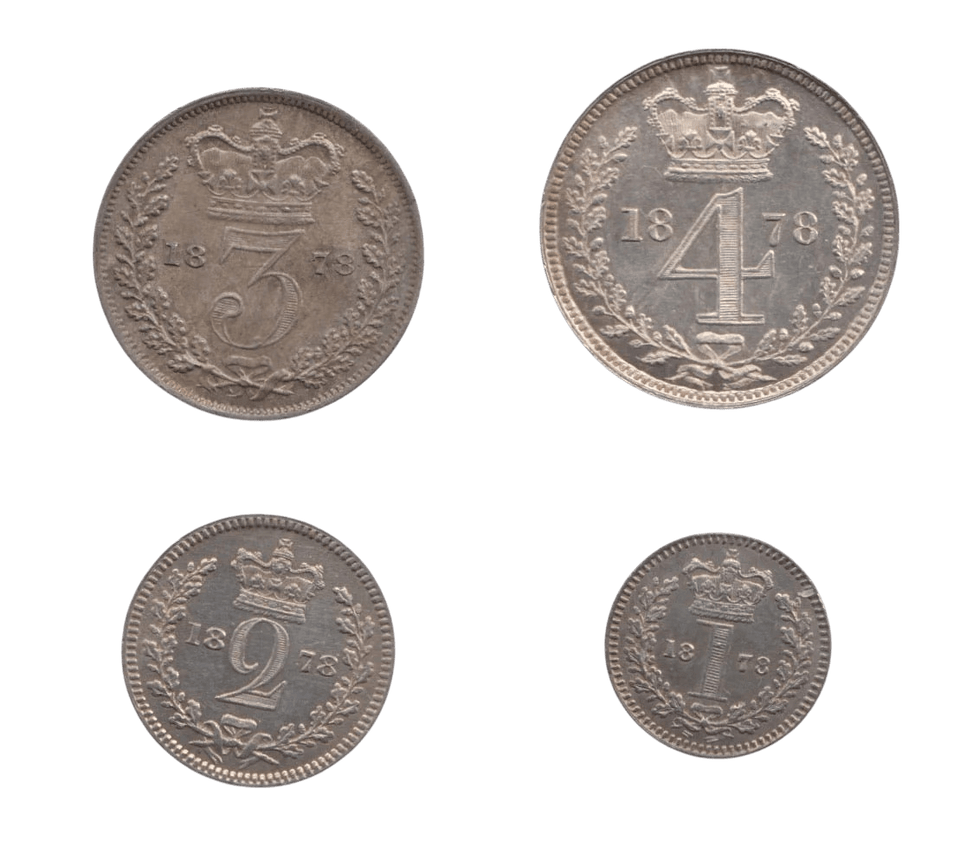 1878 MAUNDY SET VICTORIA - Maundy Set - Cambridgeshire Coins
