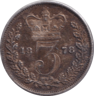 1878 MAUNDY THREEPENCE ( EF ) - MAUNDY THREEPENCE - Cambridgeshire Coins
