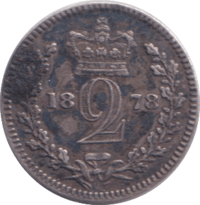 1878 MAUNDY TWOPENCE ( EF ) 2 - MAUNDY TWOPENCE - Cambridgeshire Coins