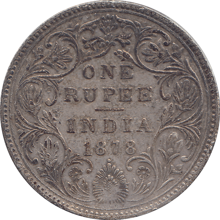 1878 RUPEE INDIA - WORLD COINS - Cambridgeshire Coins