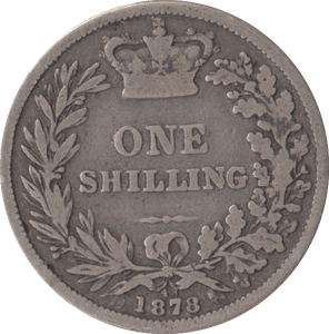 1878 SHILLING DIE 18 ( FINE ) - SHILLING - Cambridgeshire Coins
