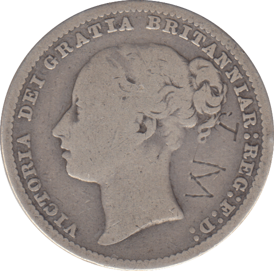 1878 SHILLING DIE 18 ( FINE ) - SHILLING - Cambridgeshire Coins
