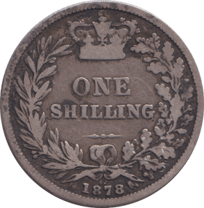 1878 SHILLING ( FINE ) - SHILLING - Cambridgeshire Coins