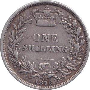 1878 SHILLING ( GVF ) DIE 48 - SHILLING - Cambridgeshire Coins