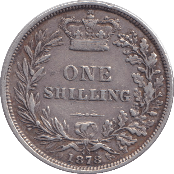 1878 SHILLING ( GVF ) DIE 48 - SHILLING - Cambridgeshire Coins