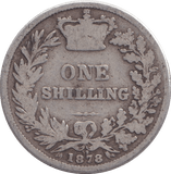 1878 SHILLING ( NF ) DIE 37 - SHILLING - Cambridgeshire Coins