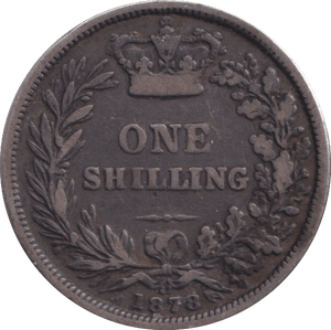 1878 SHILLING ( NF ) - SHILLING - Cambridgeshire Coins