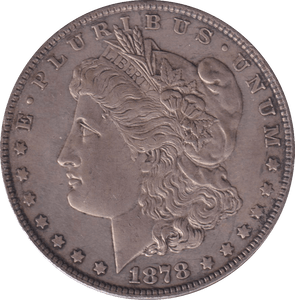 1878 SILVER MARGO DOLLAR USA - SILVER WORLD COINS - Cambridgeshire Coins