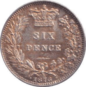 1878 SIXPENCE ( AUNC ) - SIXPENCE - Cambridgeshire Coins