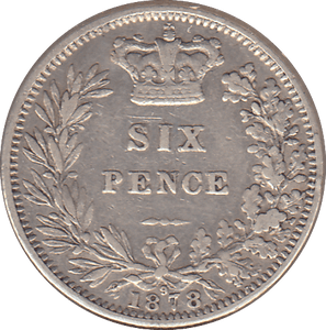 1878 SIXPENCE ( GF ) - SIXPENCE - Cambridgeshire Coins