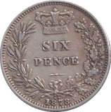 1878 SIXPENCE ( VF ) - SIXPENCE - Cambridgeshire Coins