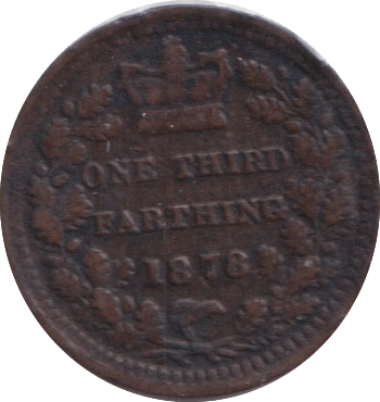 1878 THIRD FARTHING ( GVF ) - ONE THIRD FARTHING - Cambridgeshire Coins