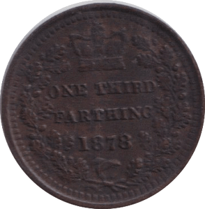 1878 THIRD FARTHING ( VF ) - ONE THIRD FARTHING - Cambridgeshire Coins
