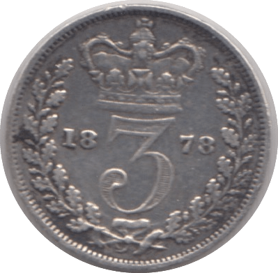1878 THREE PENCE ( GF ) - Threepence - Cambridgeshire Coins