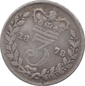 1878 THREEPENCE ( FAIR ) 3 - THREEPENCE - Cambridgeshire Coins