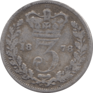 1878 THREEPENCE ( FAIR ) 3 - THREEPENCE - Cambridgeshire Coins