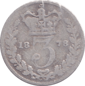 1878 THREEPENCE ( FAIR ) - THREEPENCE - Cambridgeshire Coins